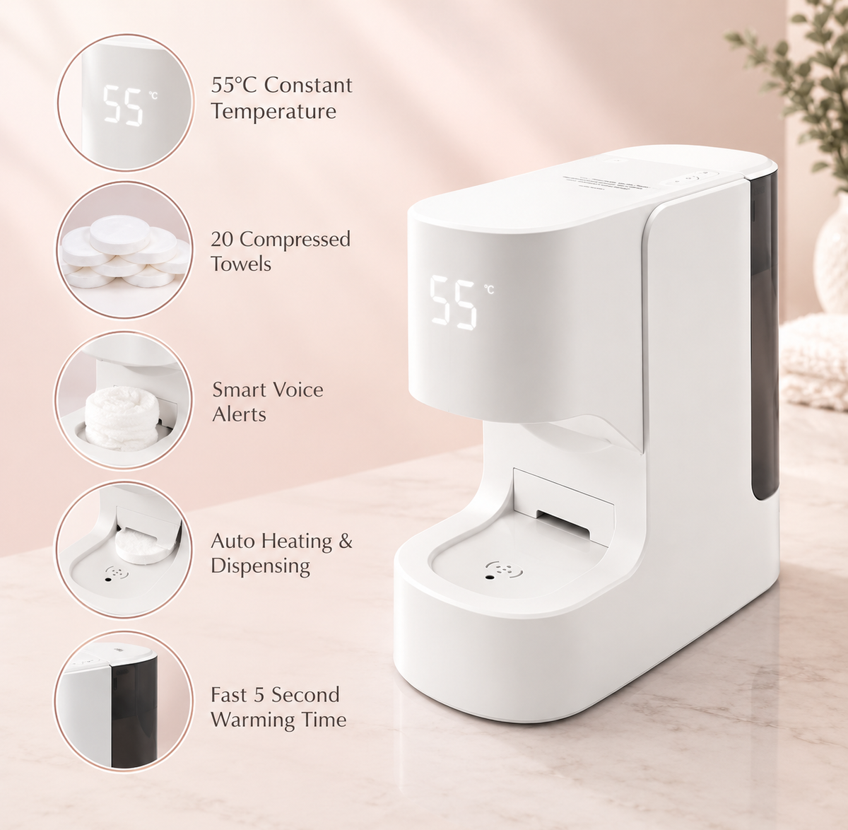 Facial Towel Warmer & Dispenser